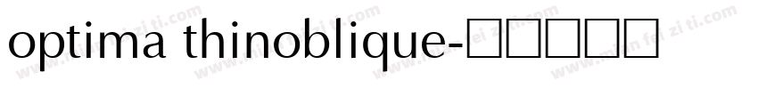 optima thinoblique字体转换